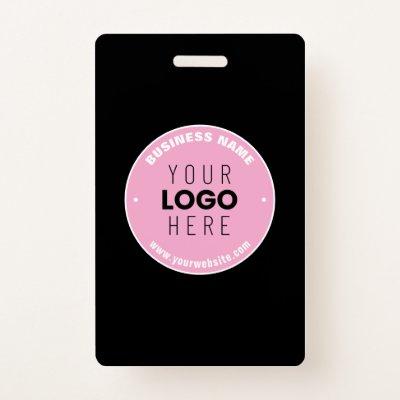Easy Logo Replacement & Editable Text | Pink/DIY Badge