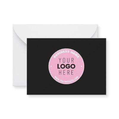 Easy Logo Replacement & Editable Text | Pink/DIY Note Card