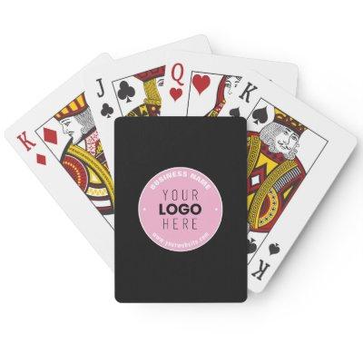 Easy Logo Replacement & Editable Text | Pink/DIY Poker Cards