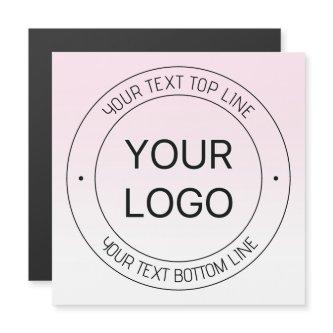 Easy Logo Replacement & Editable Text Pink Ombre