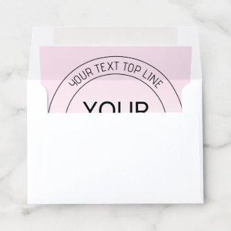 Easy Logo Replacement & Editable Text Pink Ombre Envelope Liner