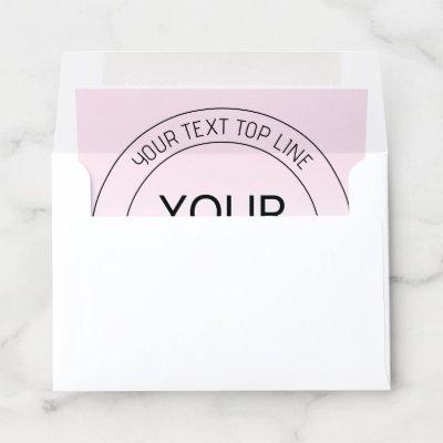 Easy Logo Replacement & Editable Text Pink Ombre Envelope Liner