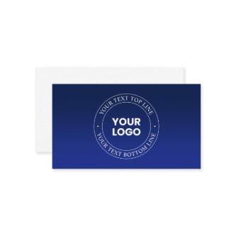 Easy Logo Replacement & Text | Dark Blue Gradient Enclosure Card