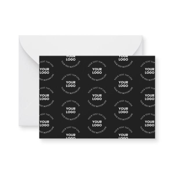 Easy to Replace Logo & Editable Text Pattern Note Card