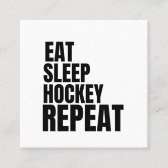 eat sleep hockey repeat square