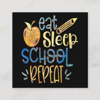 Eat Sleep School Repeat Discount Card