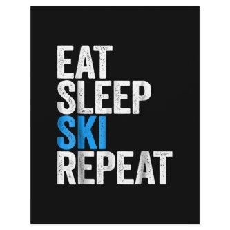 Eat Sleep Ski Repeat Skiing Gift Letterhead