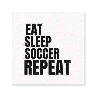 eat sleep soccer repeat square