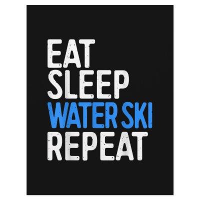 Eat Sleep Water Ski Repeat Water Skiing Gift Letterhead
