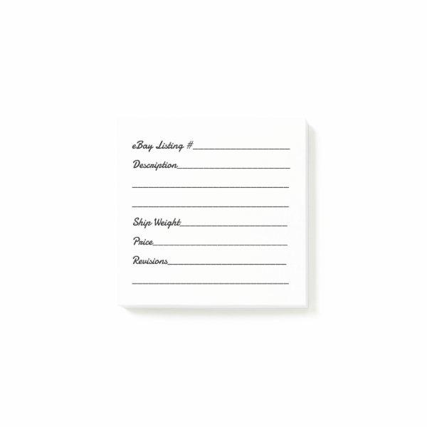 eBay Listing Inventory Tags Box/Bag Marking Labels Post-it Notes