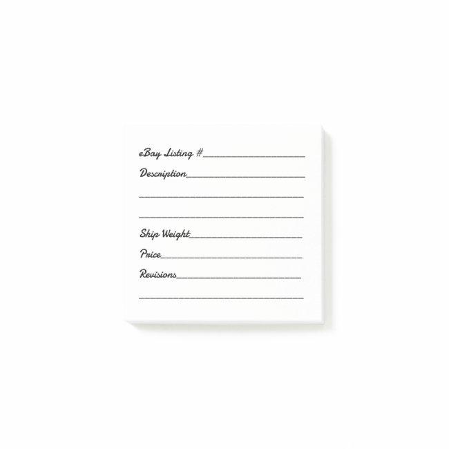 eBay Listing Inventory Tags Box/Bag Marking Labels Post-it Notes