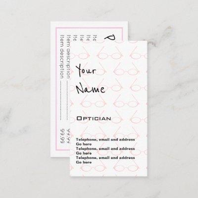 "Echoes" Optician Price Cards