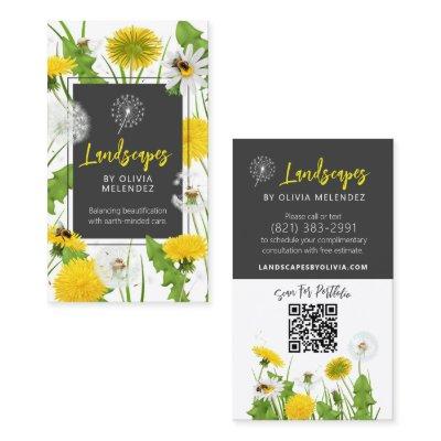 Eco-Friendly Lawn Care Service Dandelion & Bees