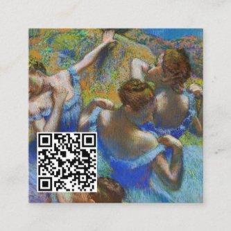 Edgar Degas - Blue Dancers - QR Code Square