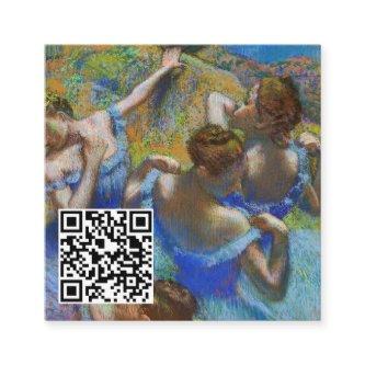 Edgar Degas - Blue Dancers - QR Code Square