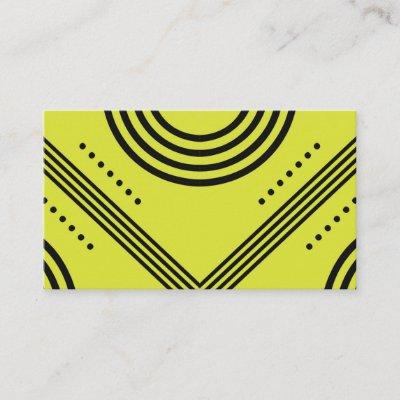Edgy Geometric Stripy Line Art Business Card