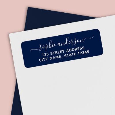 Editable Background Calligraphy Name Address Label