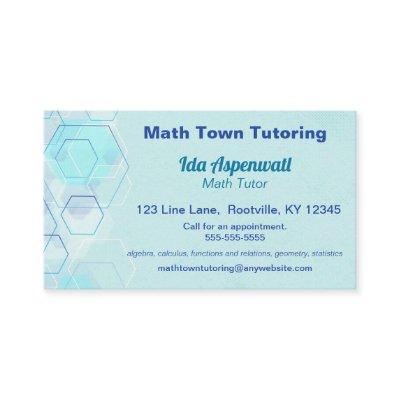 Editable Blue Geometrical Math Tutor