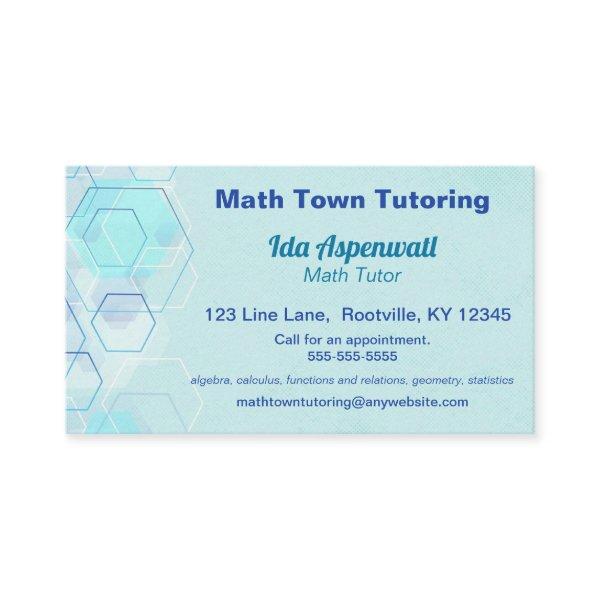 Editable Blue Geometrical Math Tutor