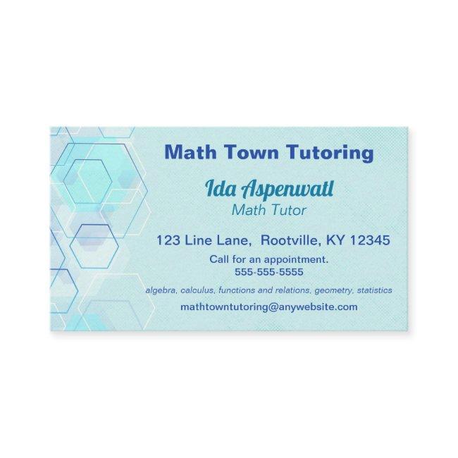 Editable Blue Geometrical Math Tutor