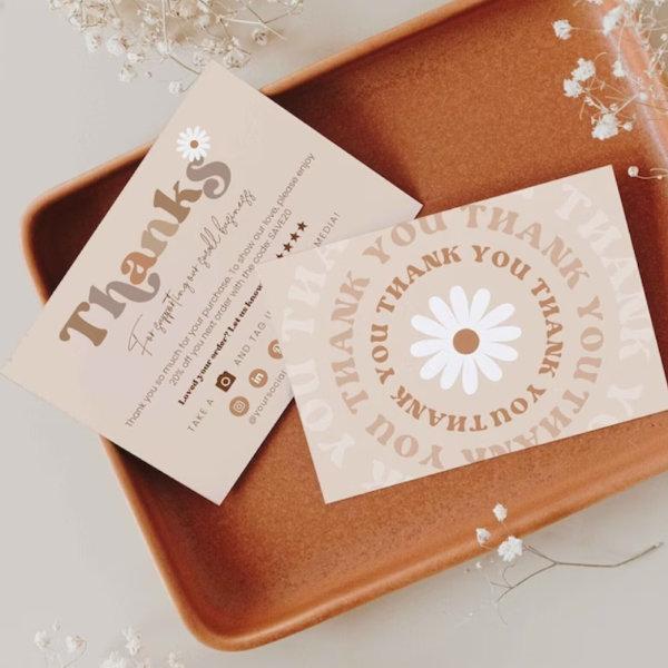 Editable Boho Thank You  Template