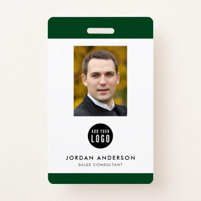 Editable Border Color Add Logo Employee Photo ID Badge