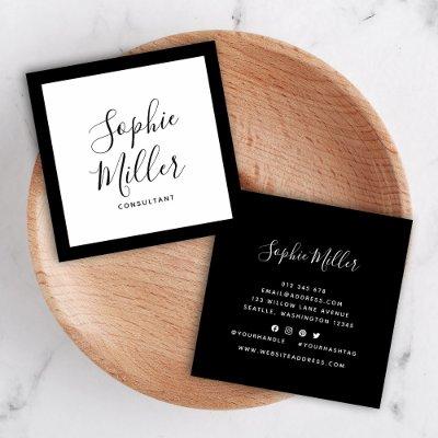 Editable Border Color Calligraphy Social Media Square