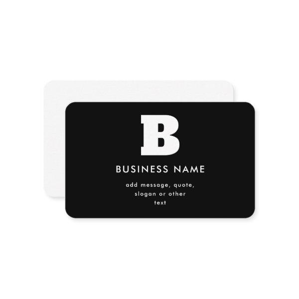 Editable Business Name & Slogan | Black & White