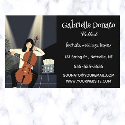 Editable Cellist Musician
