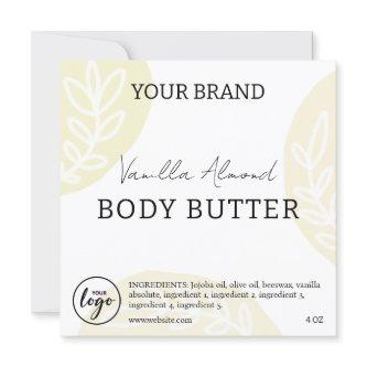 Editable Downloadable Body Butter Labels Invitation