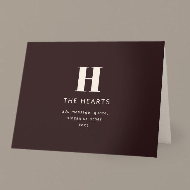 Editable Family Surname or Company Business Name Card