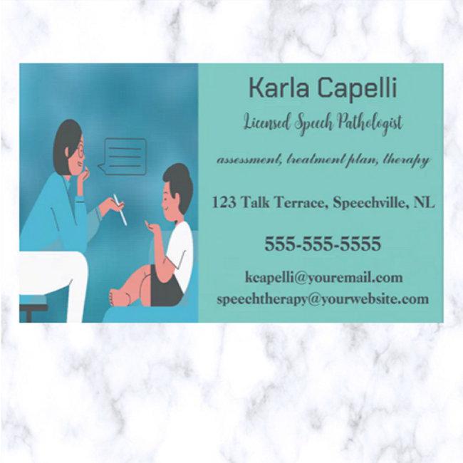 Editable Female Speech Therapist Pathologist