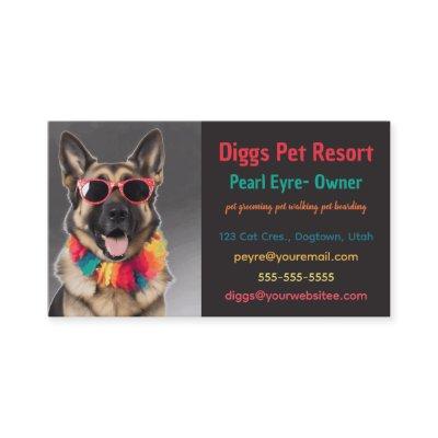 Editable German Shepherd Pet Resort