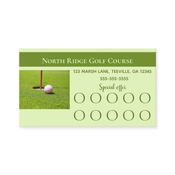 Editable Golf Loyalty Card