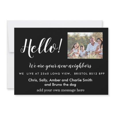 Editable Hello Neighbor,  New Address, intro Invitation