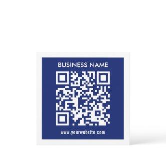 Editable (instantly generated) QR code | Navy Blue