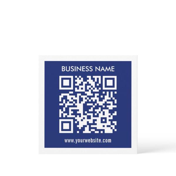 Editable (instantly generated) QR code | Navy Blue