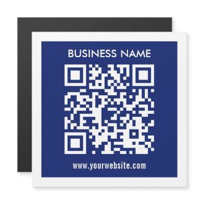 Editable (instantly generated) QR code | Navy Blue