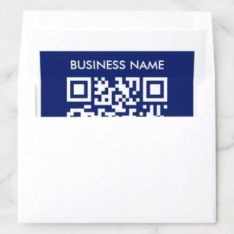 Editable (instantly generated) QR code | Navy Blue Envelope Liner