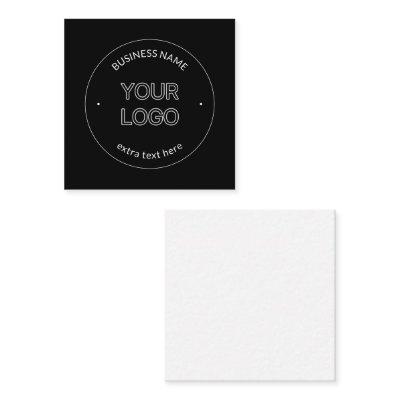 Editable Logo Replacement & Business Name | Black Enclosure Card