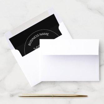 Editable Logo Replacement & Business Name | Black Envelope Liner