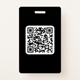 Editable Modern QR code | Black White or Any Color Badge