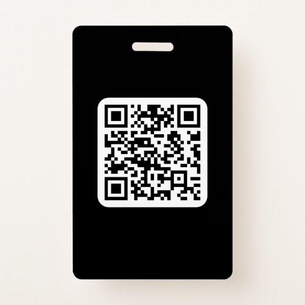 Editable Modern QR code | Black White or Any Color Badge