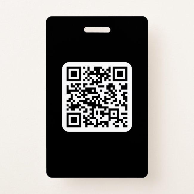 Editable Modern QR code | Black White or Any Color Badge