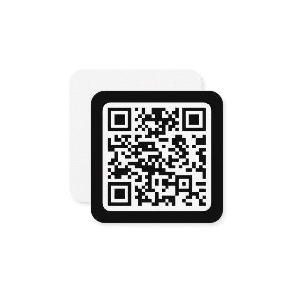 Editable Modern QR code | Black White or Any Color Enclosure Card