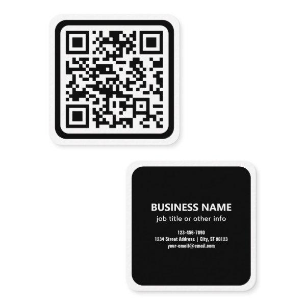 Editable Modern QR code | Black White or Any Color Square