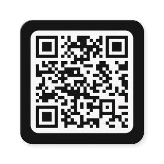 Editable Modern QR code | Black White or Any Color Square