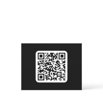 Editable Modern QR code | Black White or Any Color Thank You Card