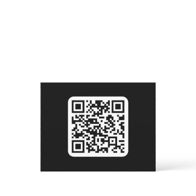 Editable Modern QR code | Black White or Any Color Thank You Card