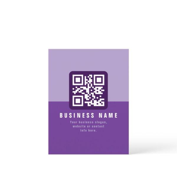 Editable Modern QR code Template | Purples Postcard